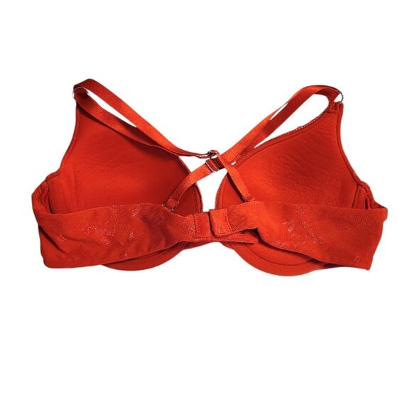 Lily Of France Retro Red Lace Ultra Push Up Bra Size 36B - Picture 6 of 9